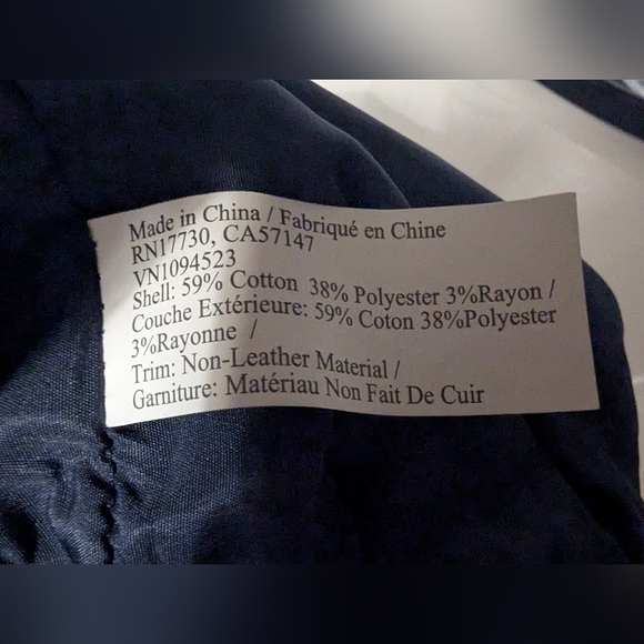 Mossimo Blue Americana star canvas tote With Braided Vegan Leather Handle - Picture 2 of 4